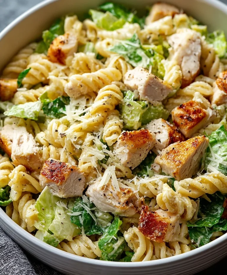 Easy Chicken Caesar Pasta Salad Recipe
