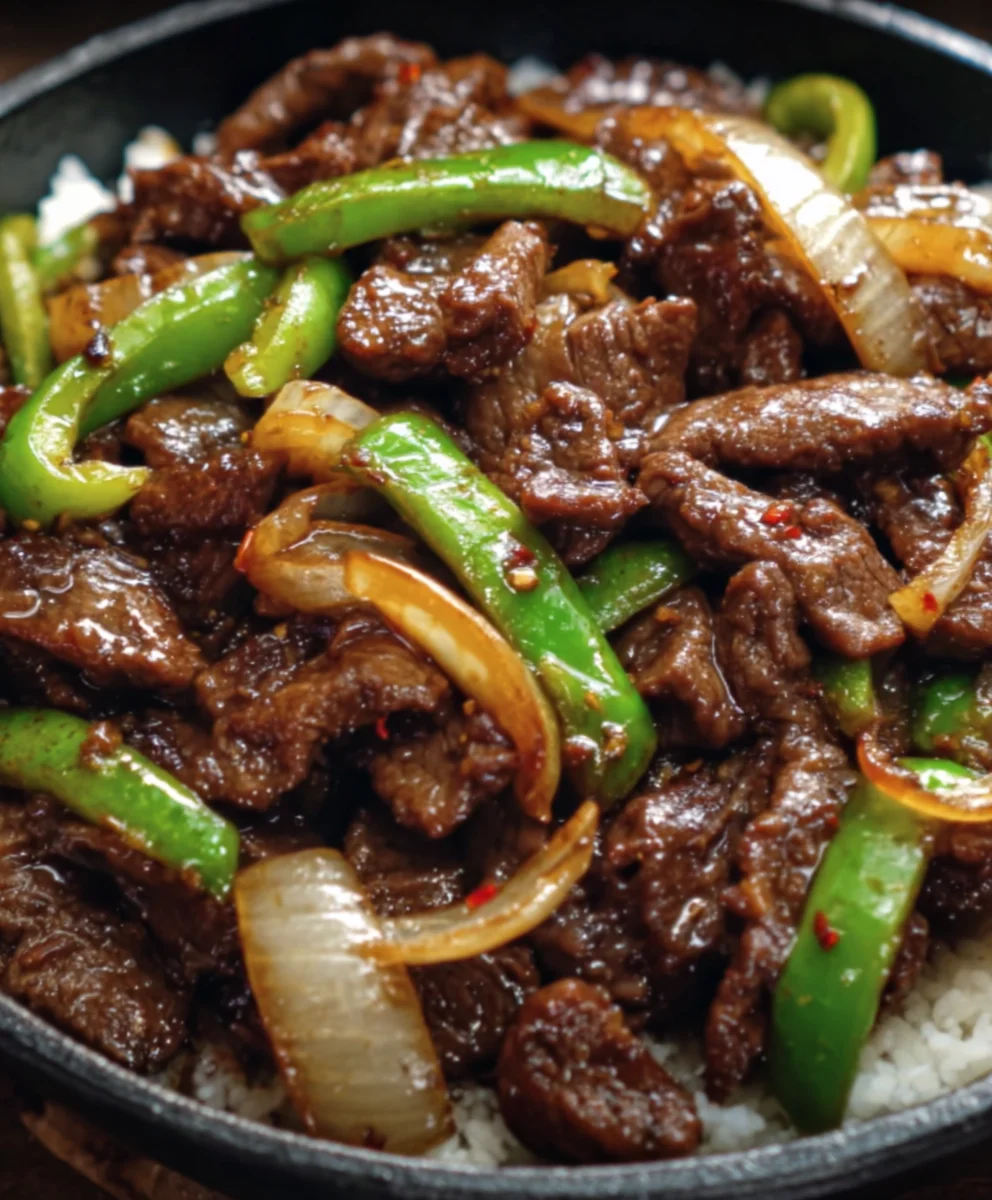 Sizzling Beef Pepper Steak with Onions Recipe