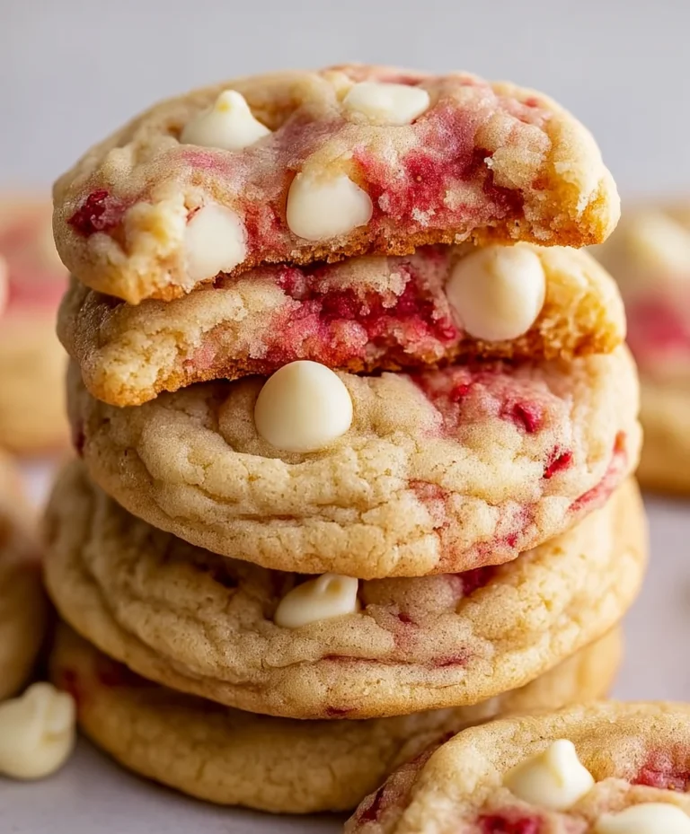 Strawberry White Chip Cookies- Easy & Delicious Recipe