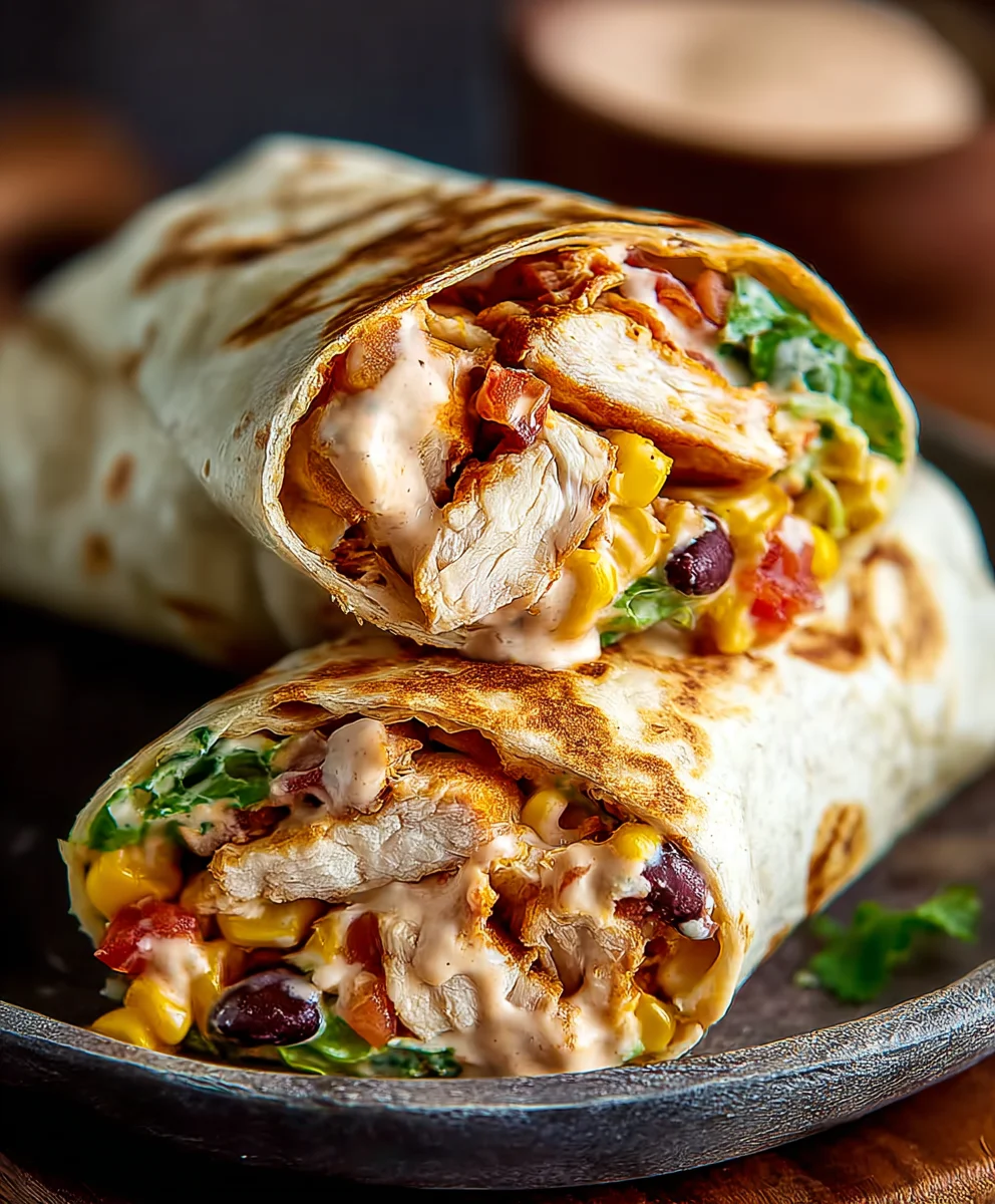 Easy Southwest Chicken Wrap Recipe- Flavorful Quick Lunch
