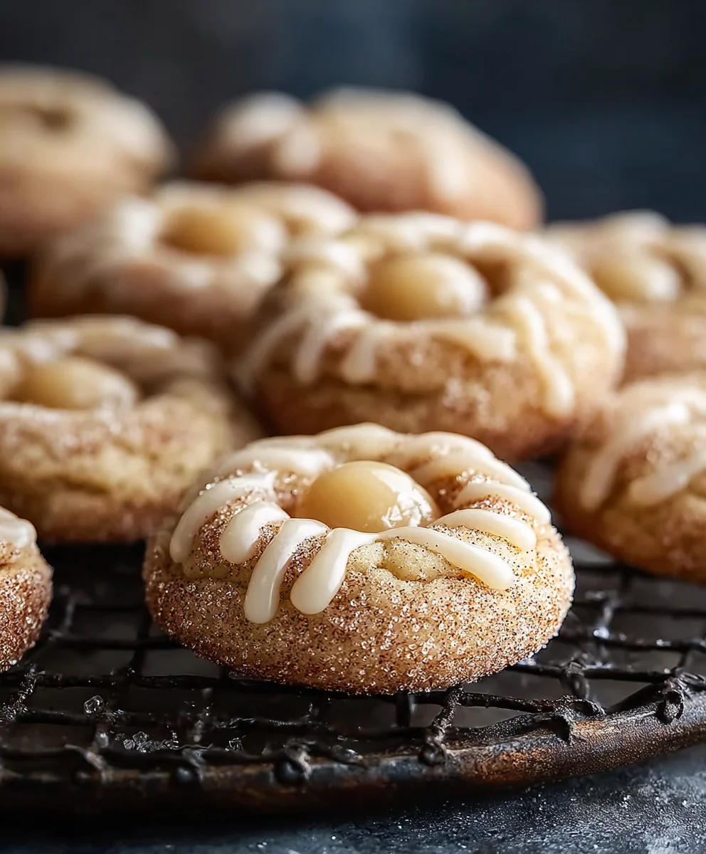 Eggnog Snickerdoodle Thumbprint Cookies-Festive Flavor