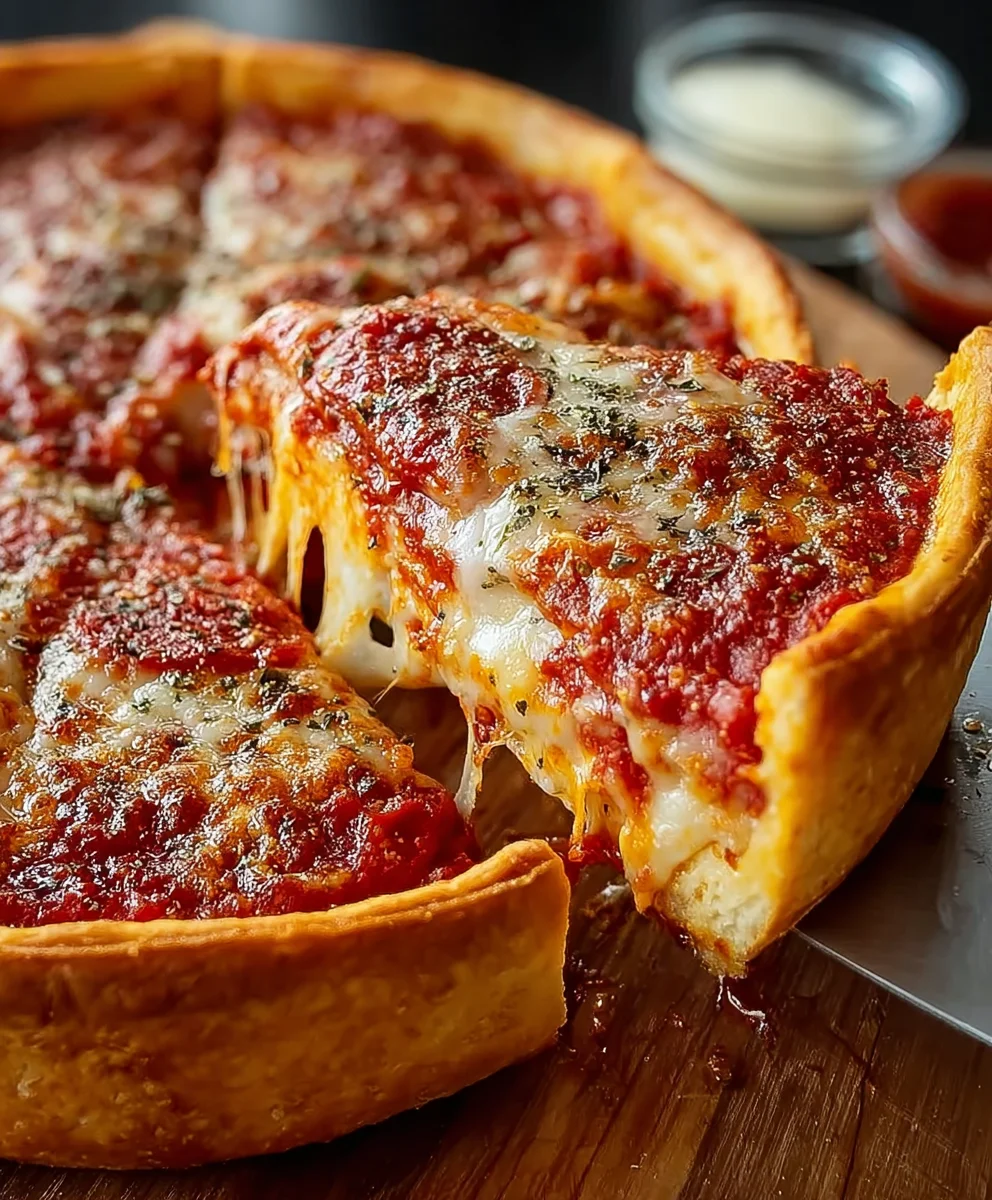 Authentic Chicago Deep Dish Pizza Recipe-The Ultimate Bite
