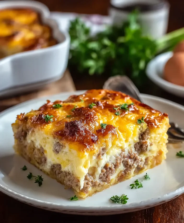 Easy Beef Sausage Egg Casserole Recipe