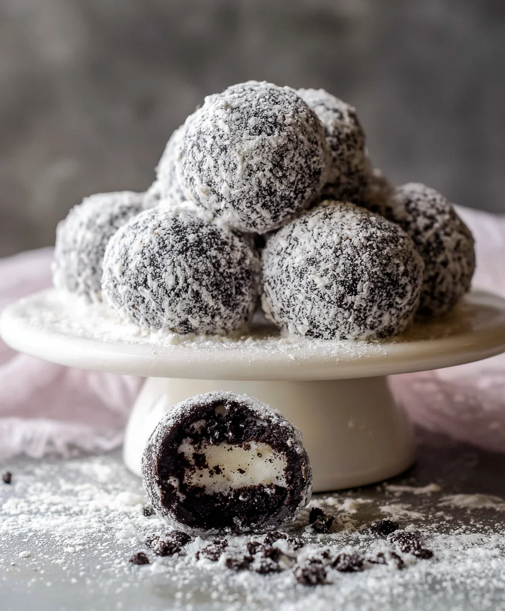 Snowball Oreo Cookie Balls-Easy No-Bake Treat