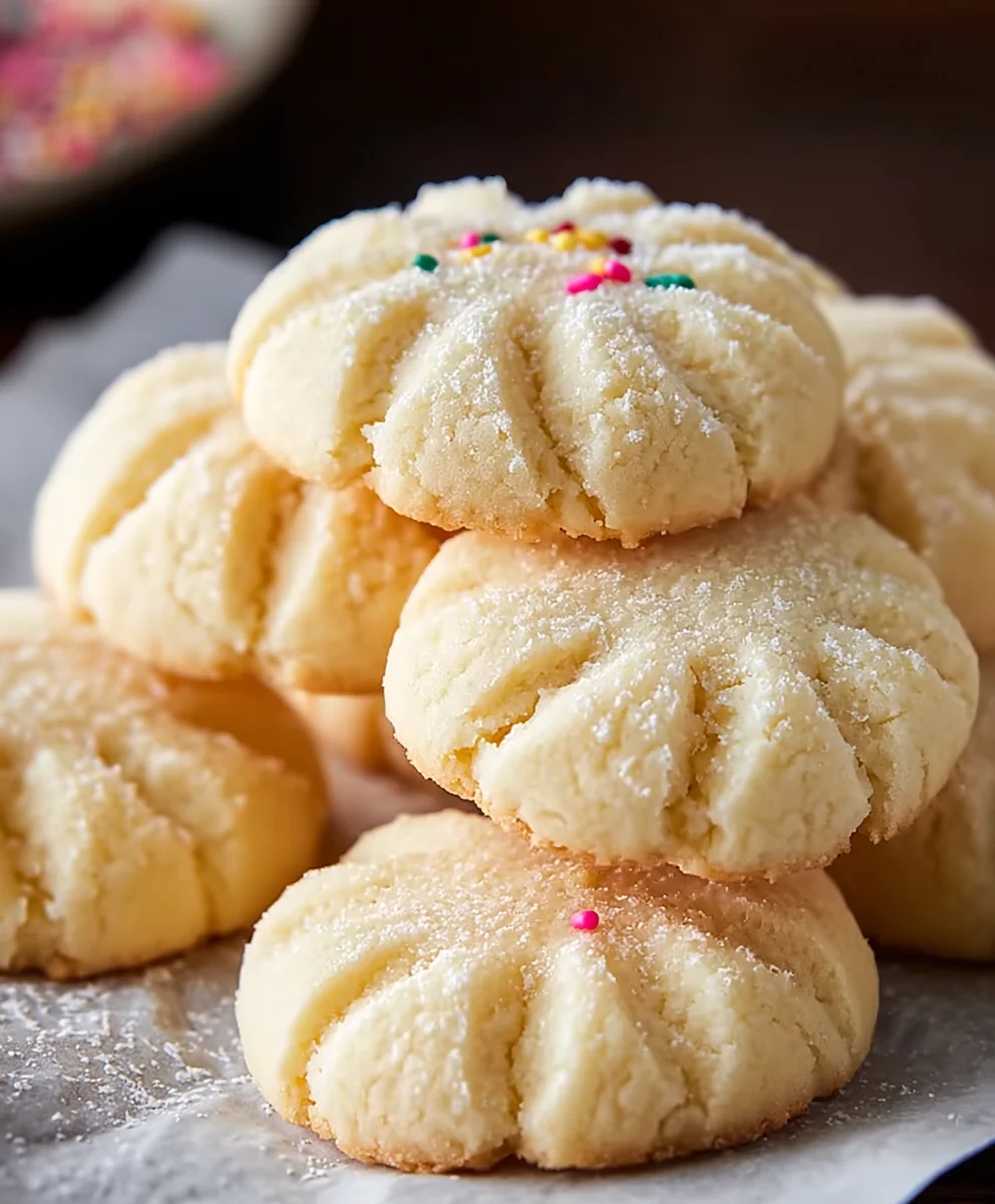 Melt-in-Your-Mouth Whipped Shortbread Cookies