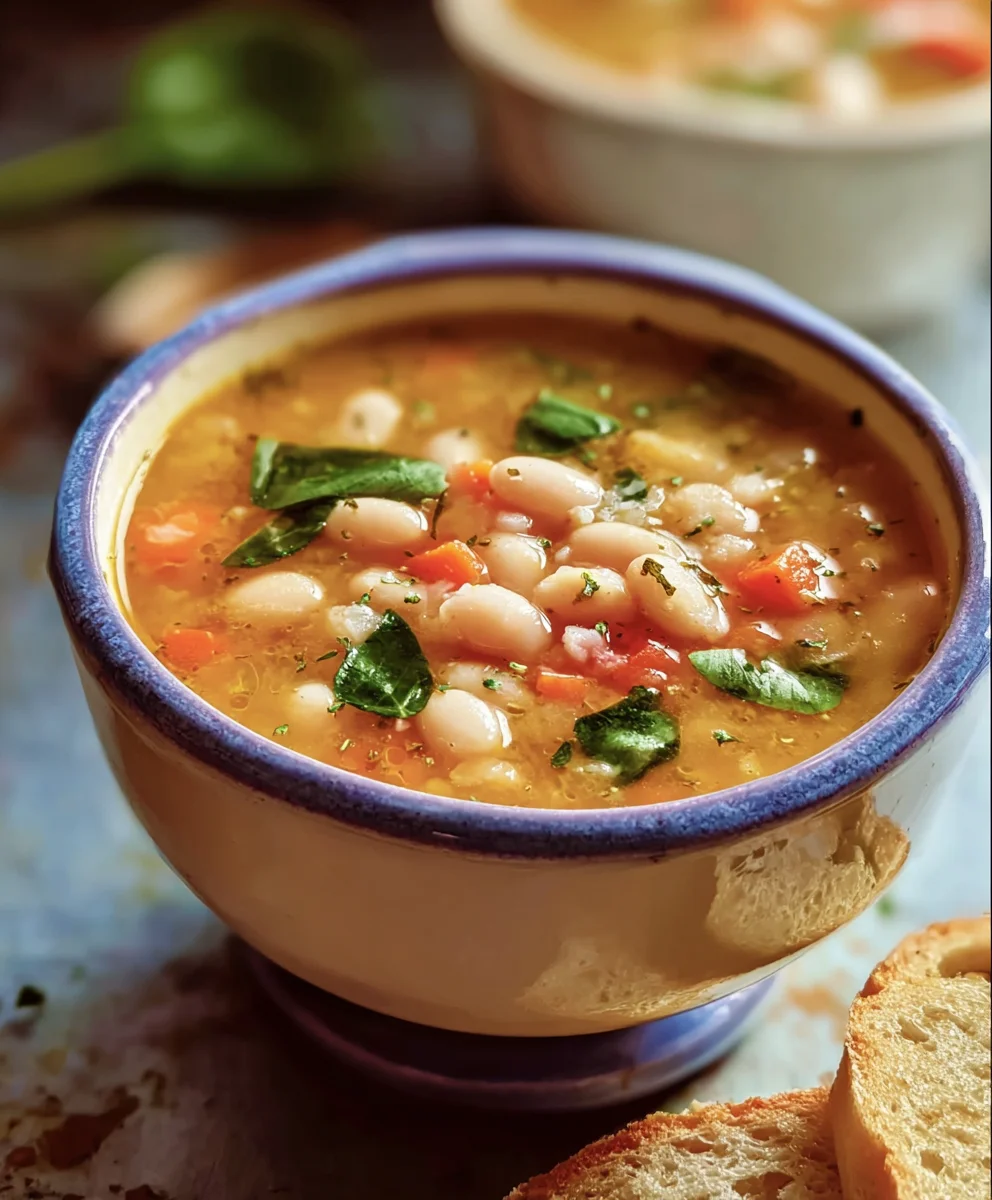 Hearty Mediterranean White Bean Soup Recipe