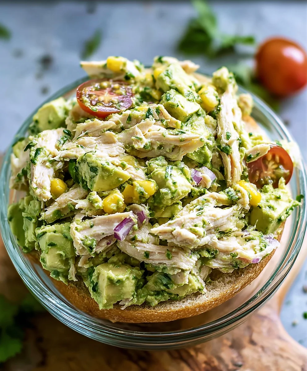 Creamy Avocado Chicken Salad - Healthy & Delicious