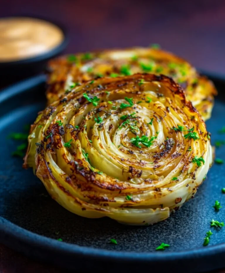 Oven Roasted Garlic Cabbage Steaks-Easy & Delicious