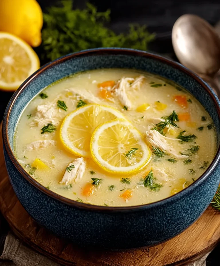 Avgolemono Greek Lemon Chicken Soup-Authentic Flavor