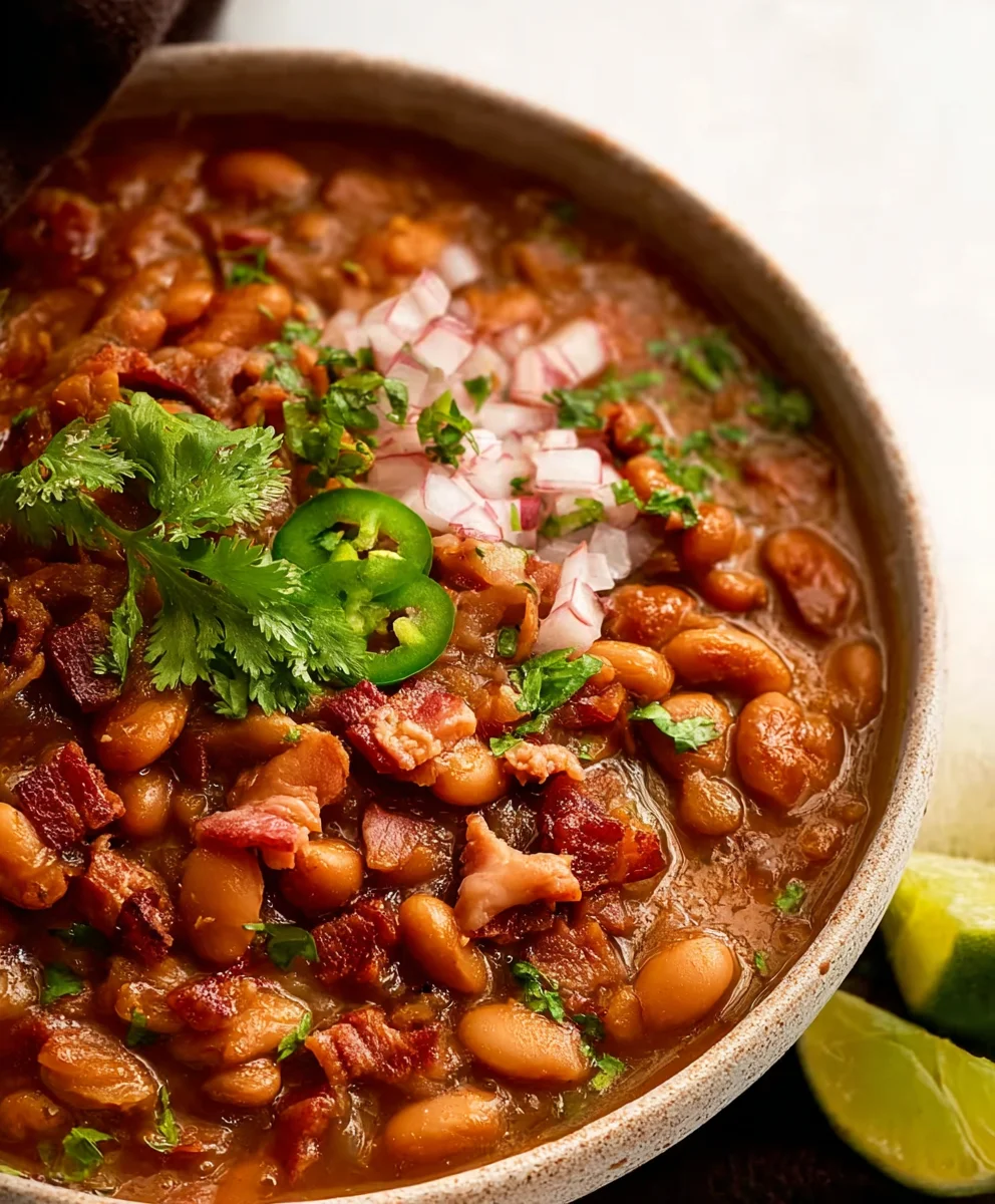 Frijoles Charros-Hearty Mexican Pinto Beans With Beef Beef Bacon