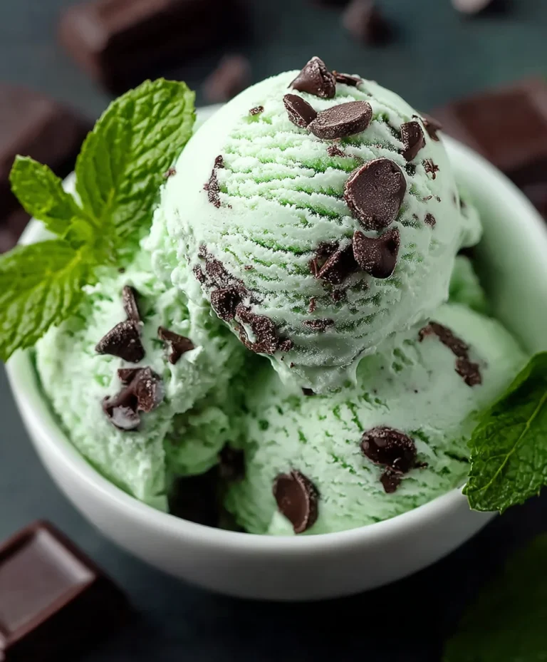 Mint Chocolate Chip Ice Cream-Easy & Delicious Recipe