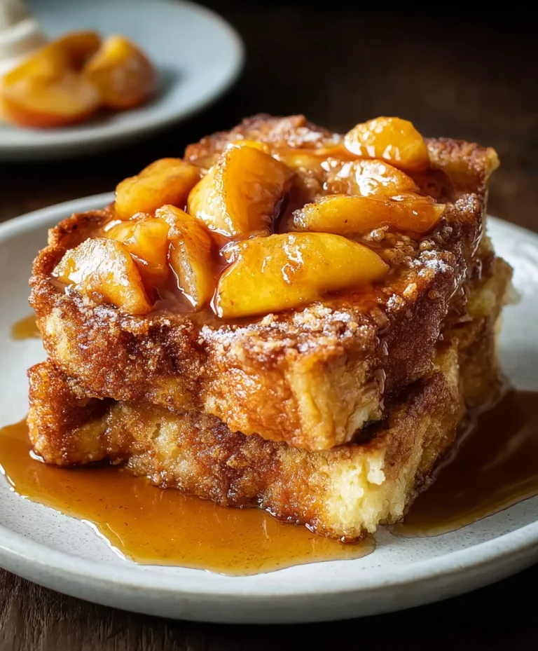 Easy Peach Cobbler French Toast Recipe