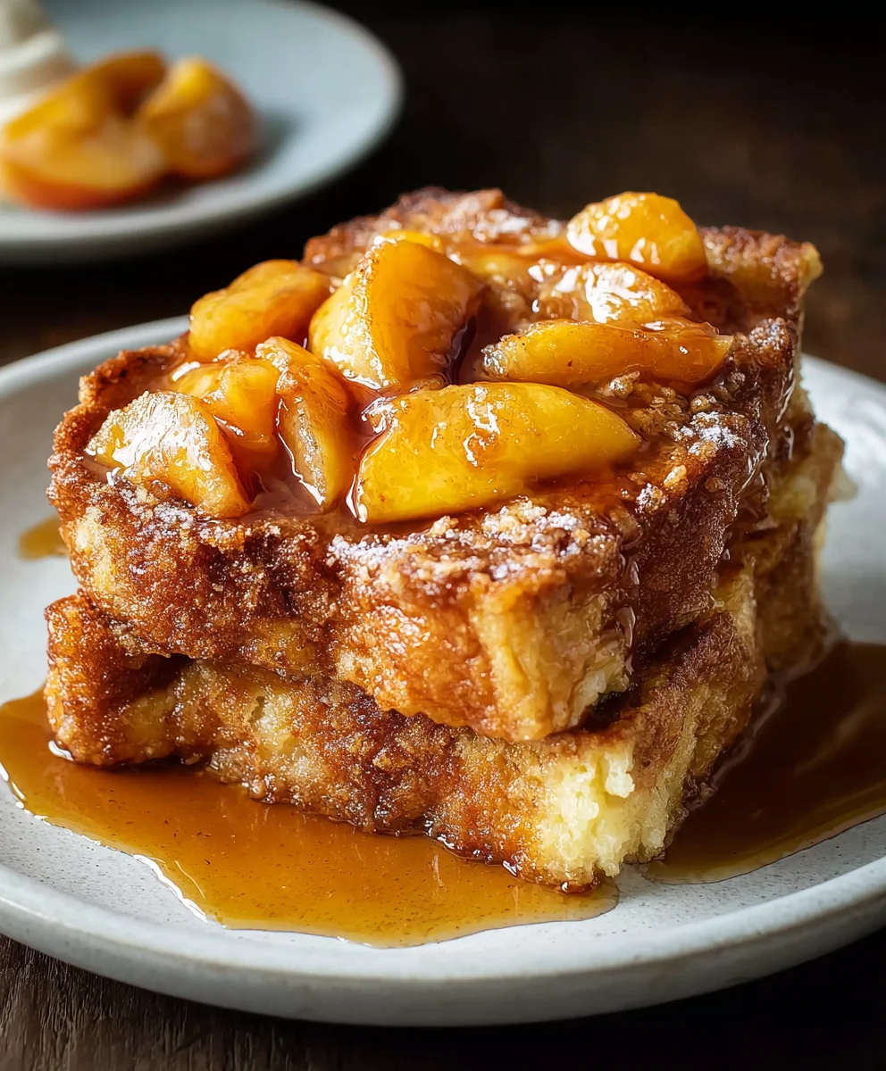 Easy Peach Cobbler French Toast Recipe
