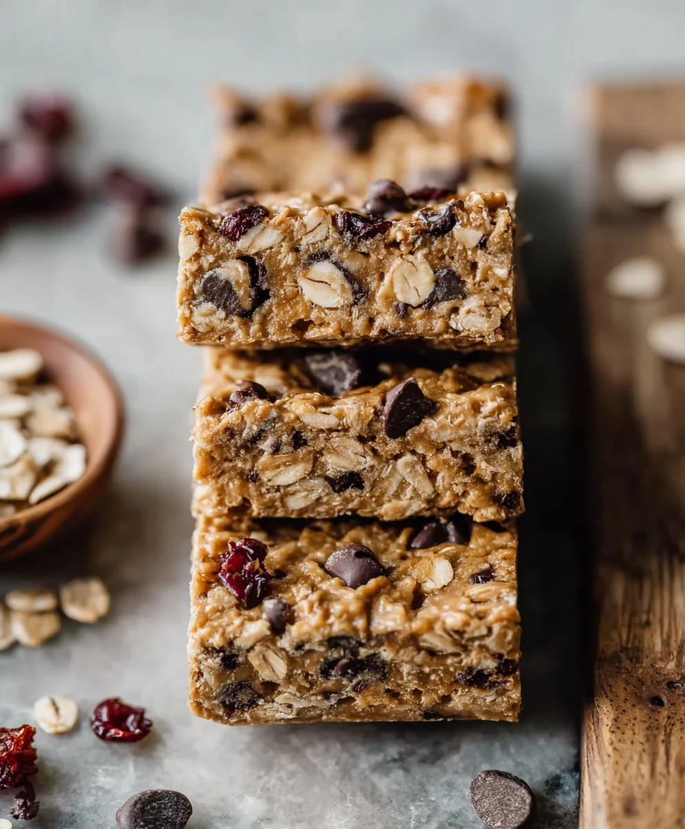 Soft-Baked Peanut Butter Granola Bars-Easy Recipe
