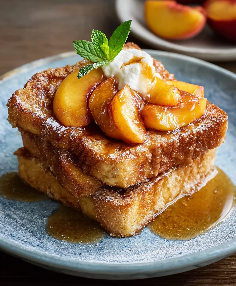 Easy Peach Cobbler French Toast Recipe