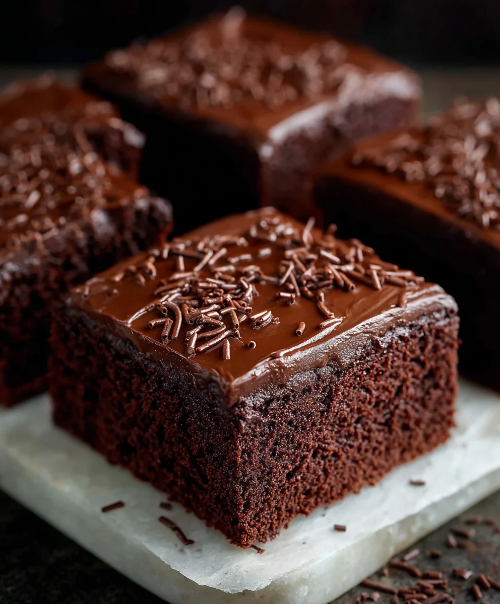 Old School Chocolate Traybake Cake-Easy Homemade Treat