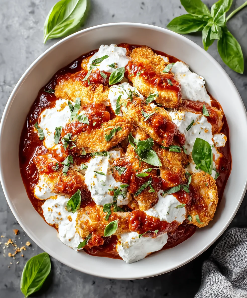 Chicken Parm Cottage Cheese Bowl - Healthy Meal