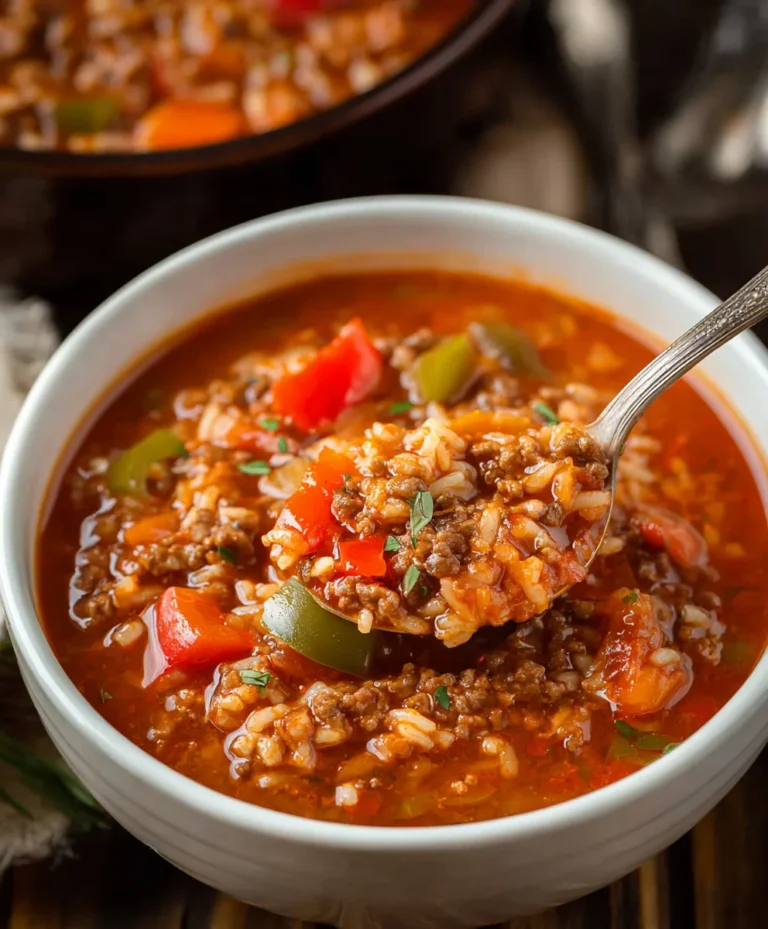 Easy Stuffed Pepper Soup – Hearty Beef & Veggies