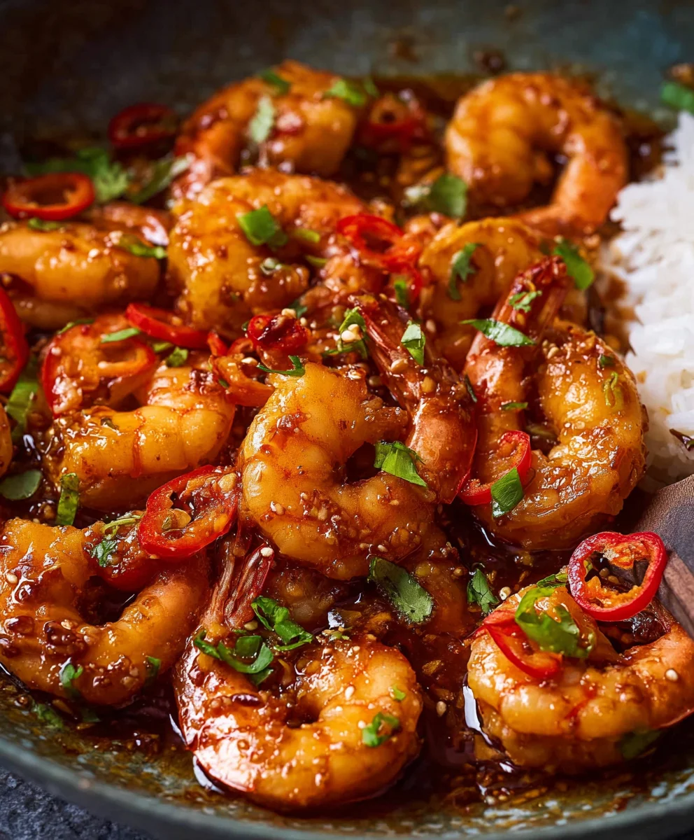 Spicy Chilli Garlic Prawns - Quick & Flavorful Recipe