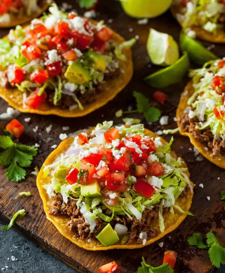 Simple Beef Tostada Recipe Quick & Delicious