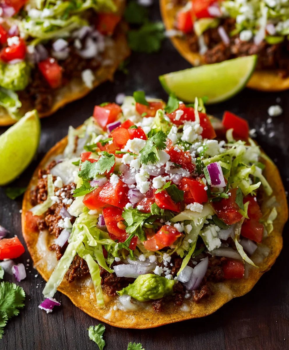 Simple Beef Tostada Recipe Quick & Delicious