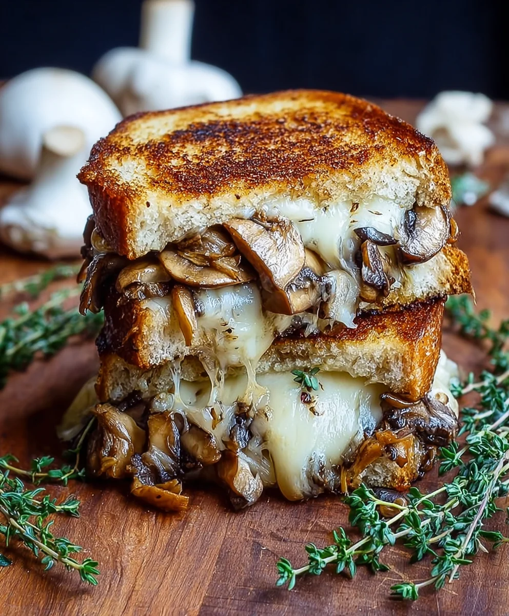 Caramelized Mushroom Grilled Cheese-Ultimate Comfort Food