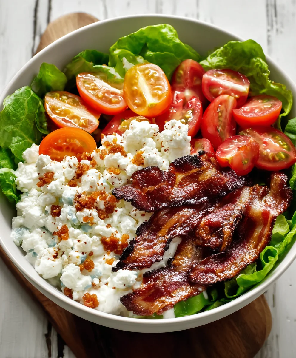 BLT Cottage Cheese Bowl-Healthy Lunch Idea