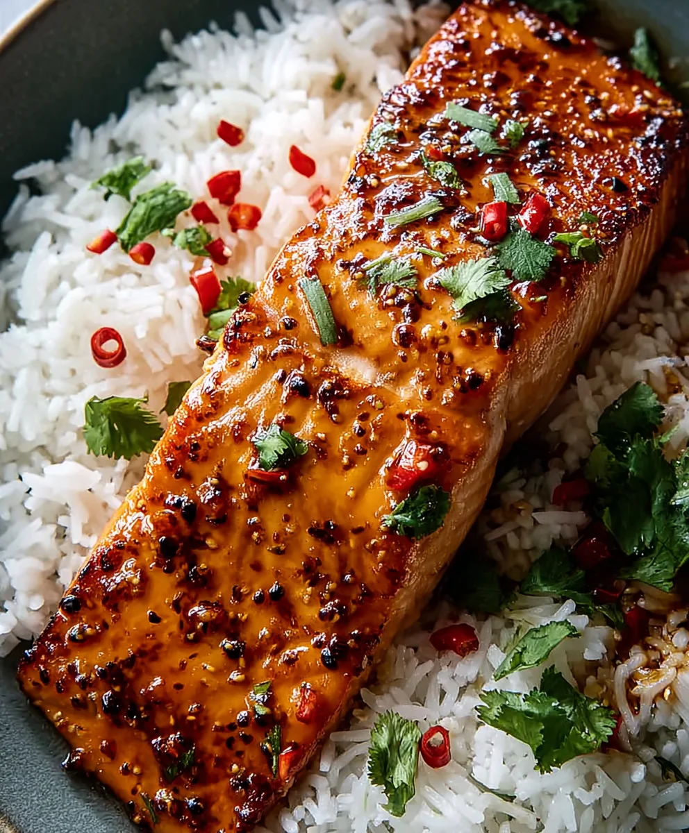Hot Honey Glazed Salmon Recipe-Sweet & Spicy