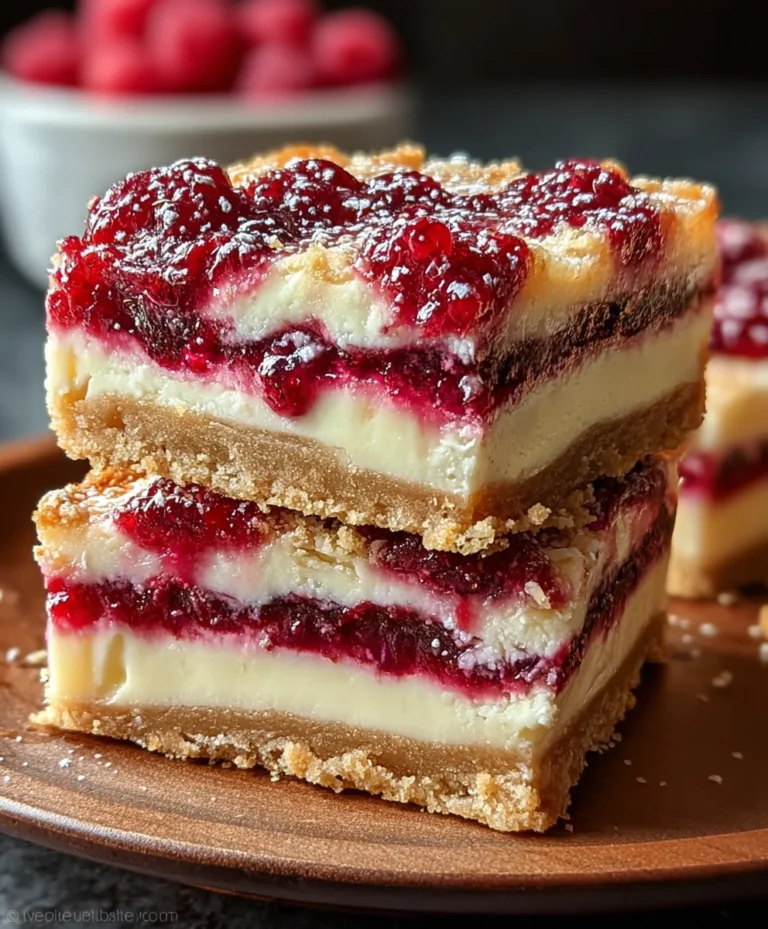 Easy Raspberry Cheesecake Bars-Decadent Treat