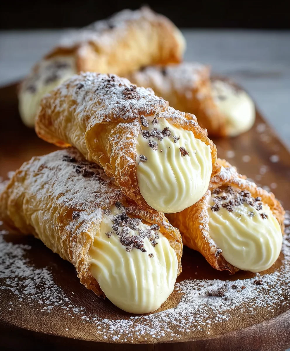Easy Italian Cream Stuffed Cannoncini Recipe