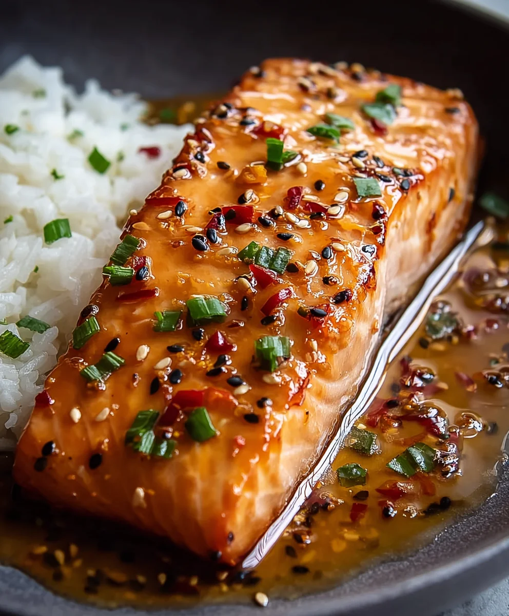 Hot Honey Glazed Salmon Recipe-Sweet & Spicy