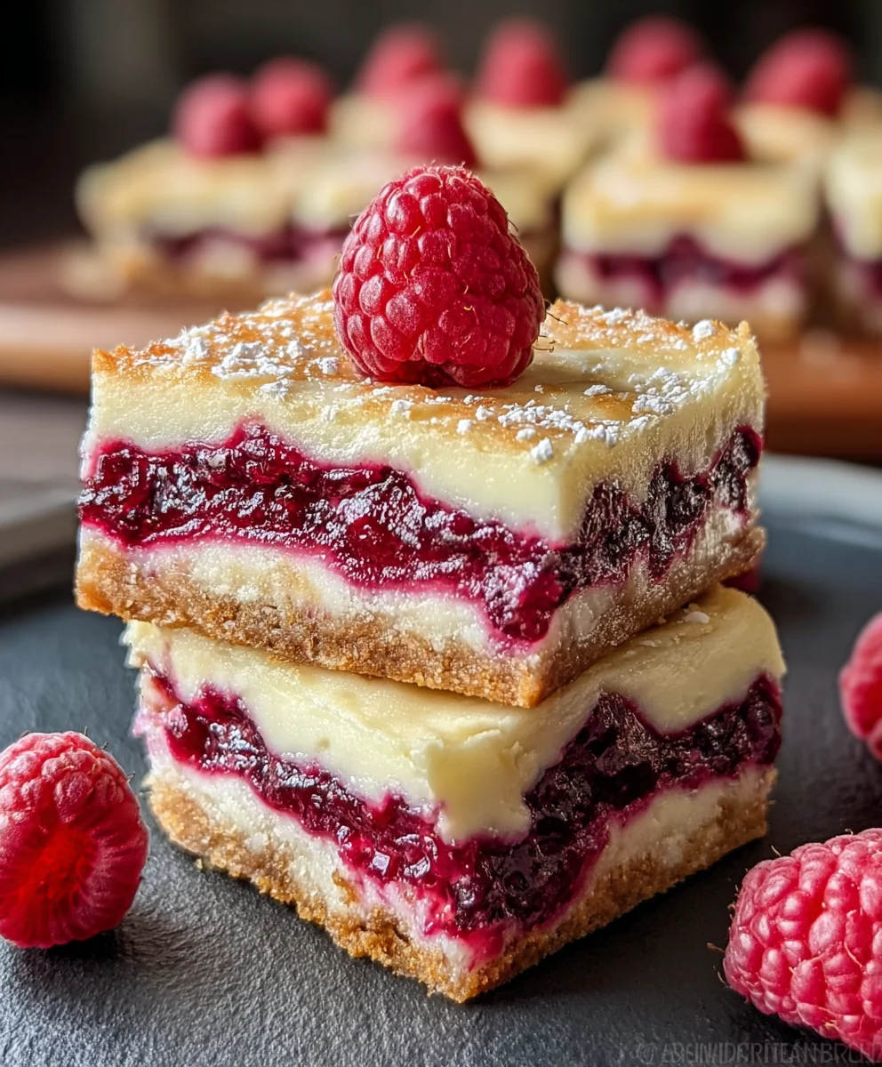 Easy Raspberry Cheesecake Bars-Decadent Treat