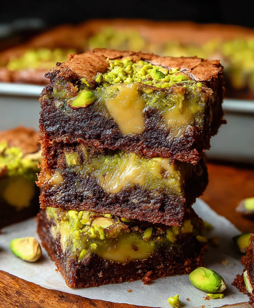 Pistachio Brookies-Delicious Chocolate Brownie Cookie Bars