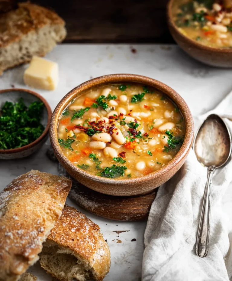 Hearty Tuscan White Bean Soup Recipe-Delicious & Easy