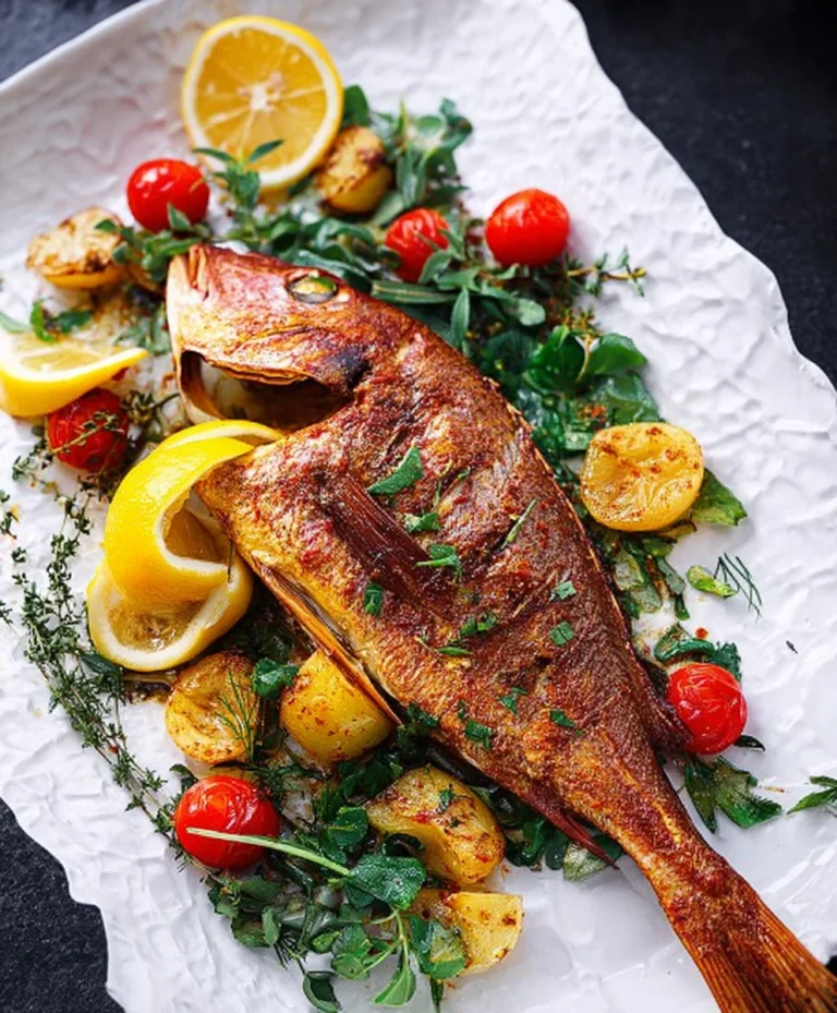Easy Oven Baked Whole Yellowtail Snapper Recipe