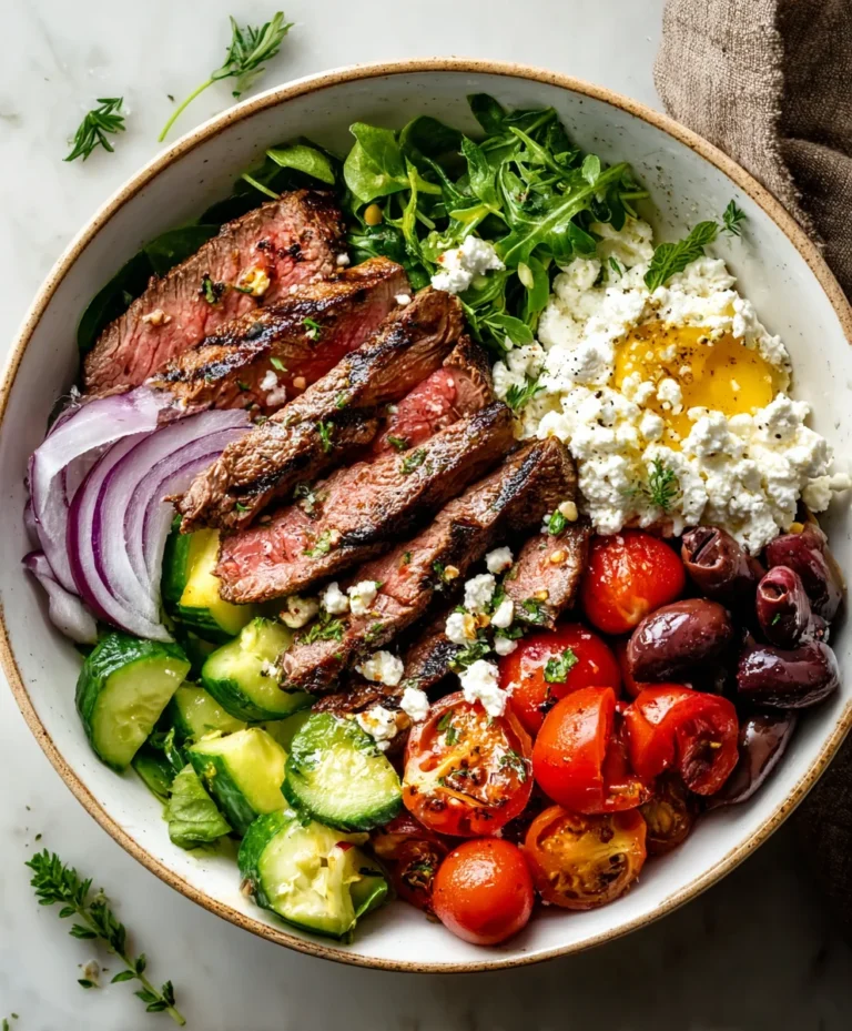 Mediterranean Beef Bowl- Easy & Flavorful Recipe