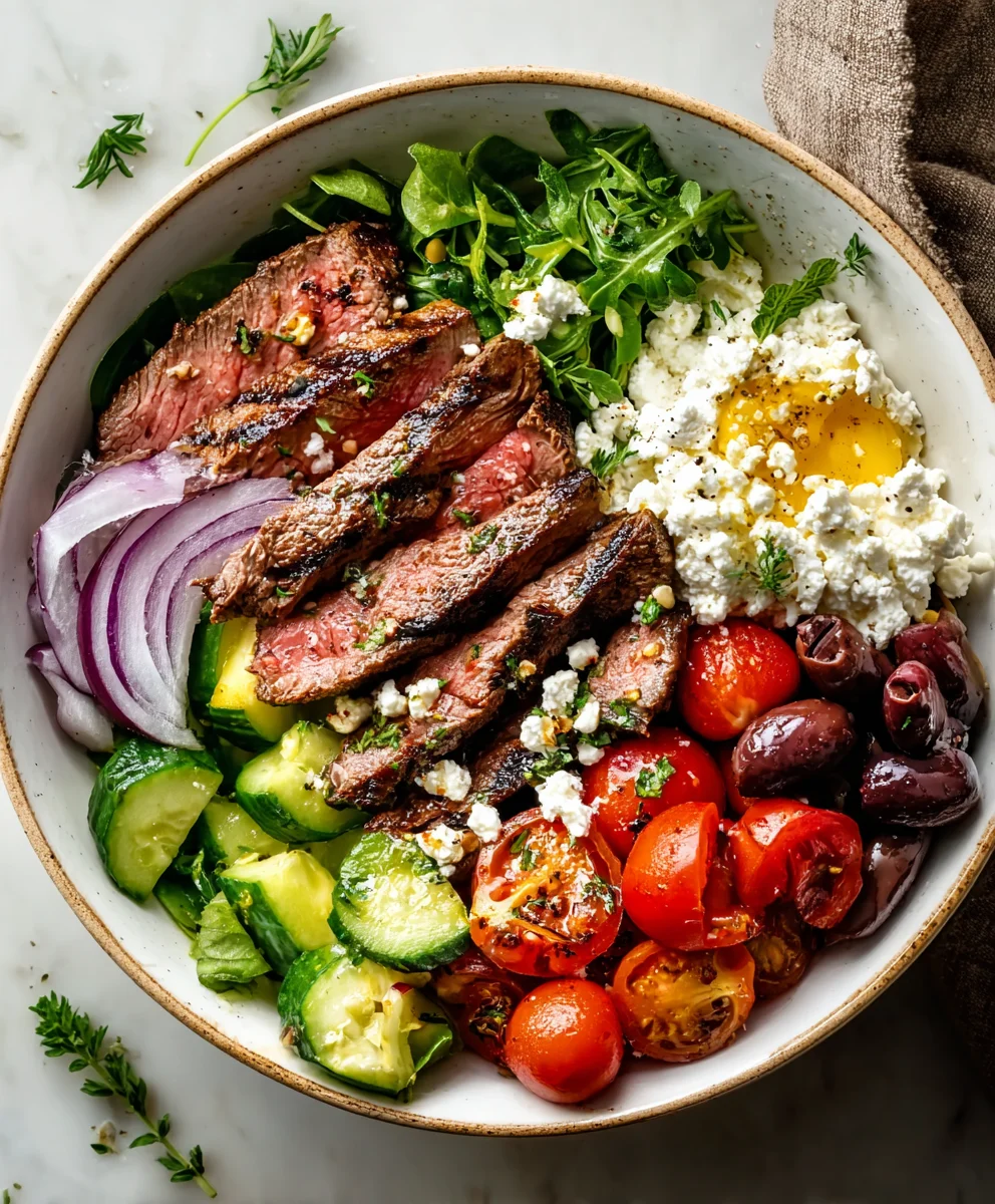 Mediterranean Beef Bowl- Easy & Flavorful Recipe