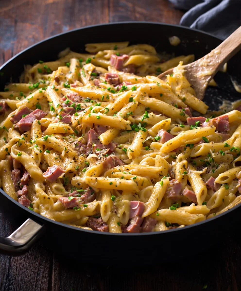 One Pot Beef Beef Ham Penne Skillet Easy Dinner
