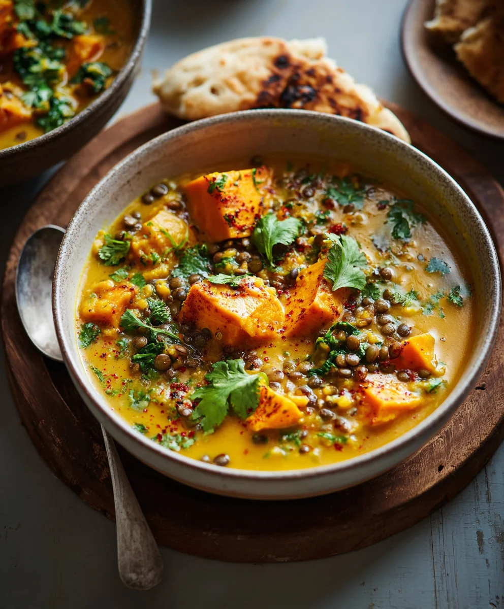 Sweet Potato Coconut Stew- Gin Extract-Free- Lentil-NON-ALCOHOLIC ALE