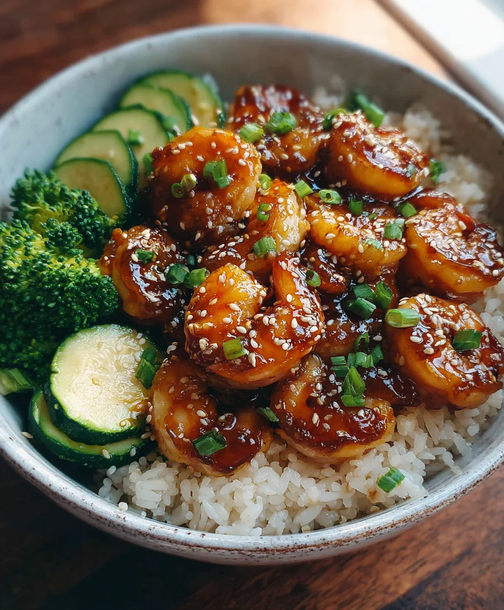 Honey Garlic Shrimp Bowls - Easy Weeknight Dinner