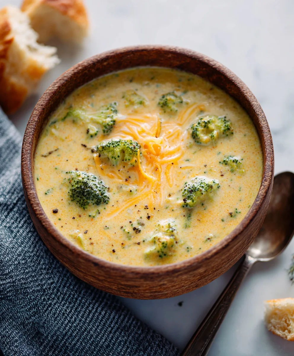 Creamy Cheddar Broccoli Soup Recipe - Easy Comfort Food