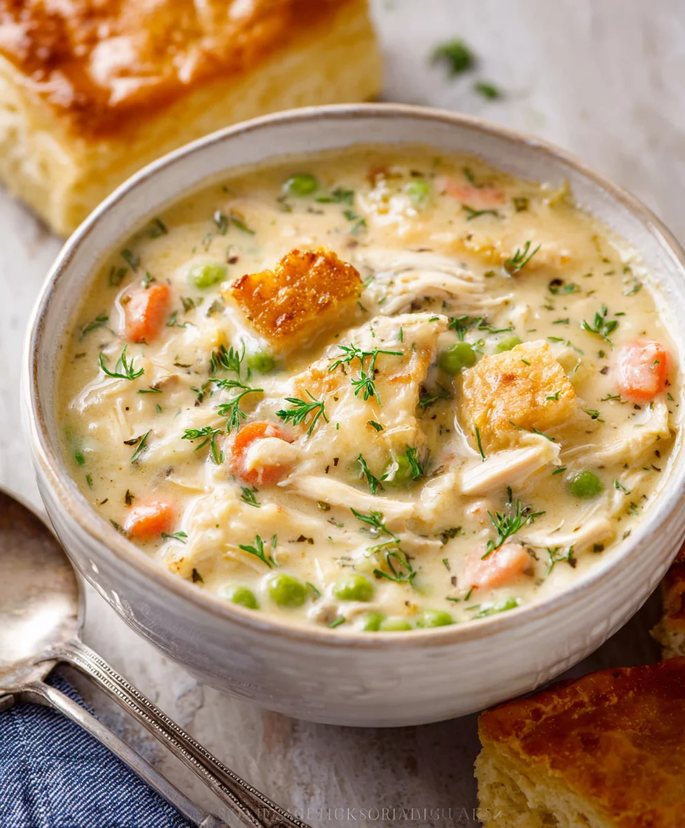 Easy Chicken Pot Pie Soup Recipe - Cozy & Delicious