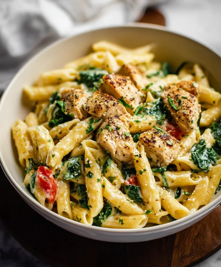 Healthy Garlic Parmesan Chicken Pasta-Quick & Easy Meal