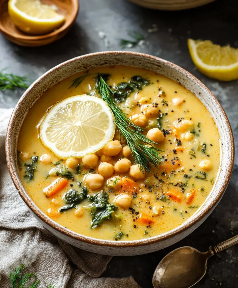 Lemony Greek Chickpea Soup – Easy Comfort Food