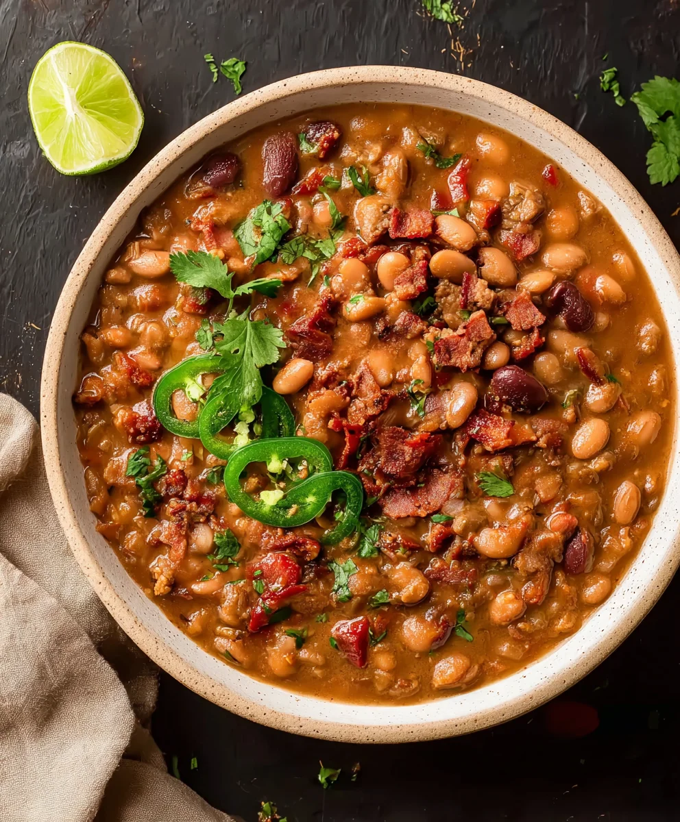 Frijoles Charros-Hearty Mexican Pinto Beans With Beef Beef Bacon