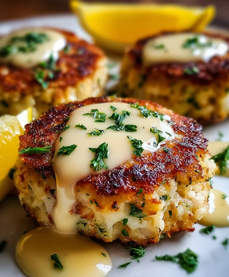 Cheddar Crab Cakes-Lemon Butter Drizzle Recipe