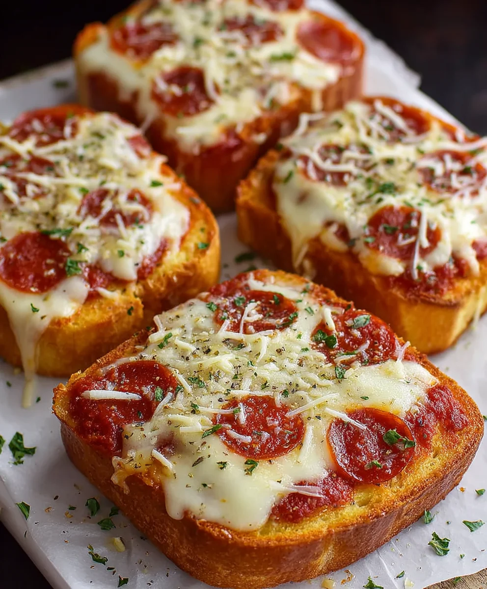 Texas Toast Garlic Bread Pizza - Easy Recipe