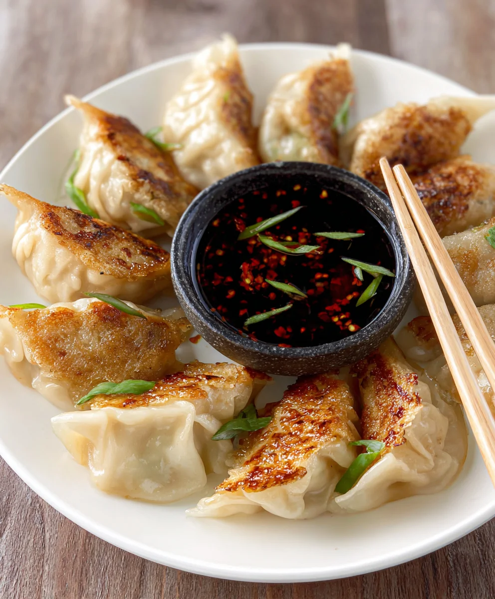 Easy Pan Fried Chicken Potstickers Recipe