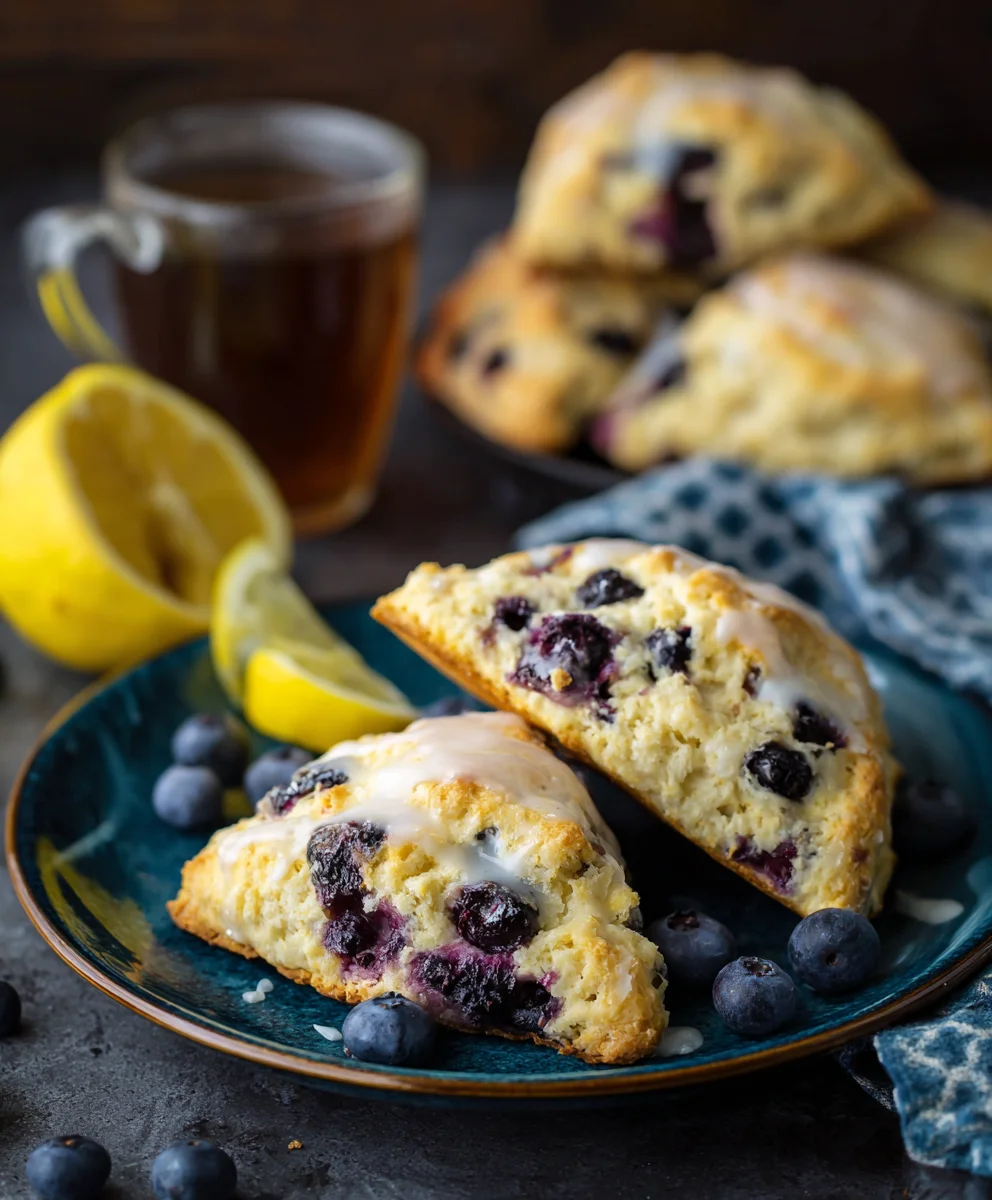 Sourdough Blueberry Lemon Scones- Easy Recipe