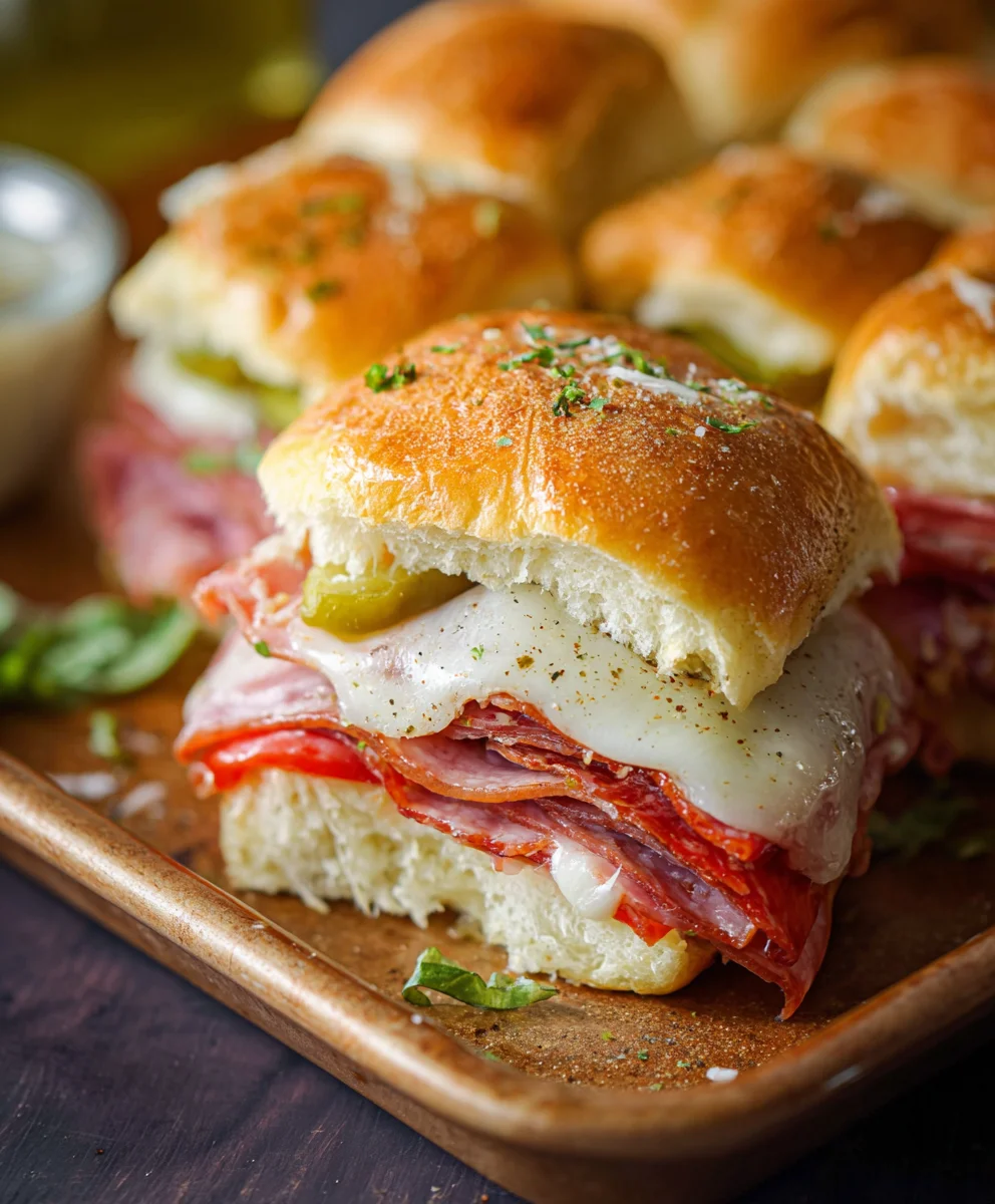Easy Beef Italian Sub Sliders-Quick Appetizer